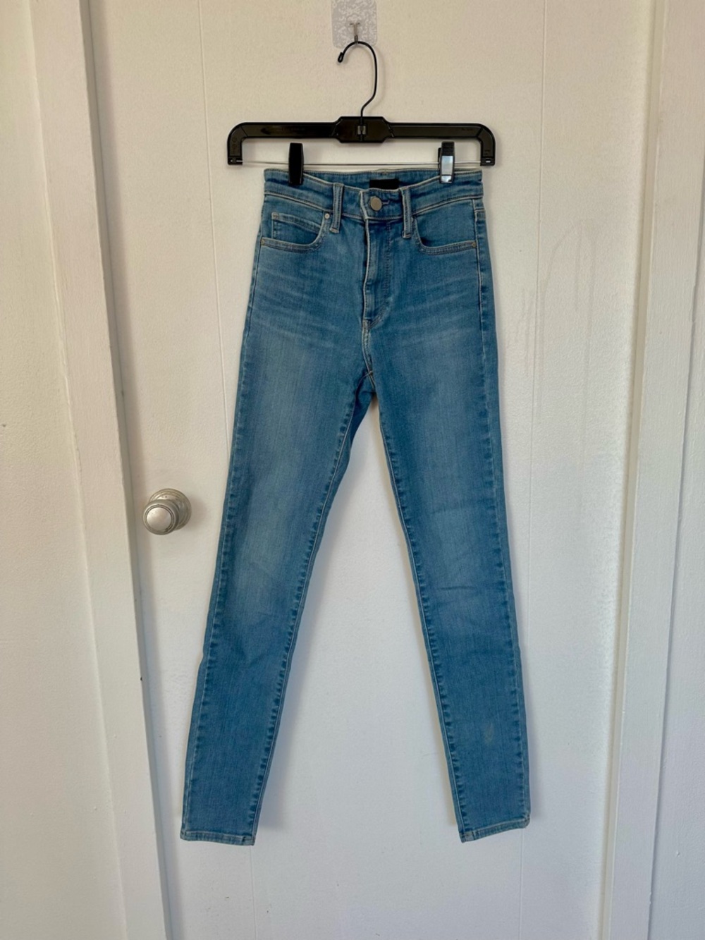 High-Rise Full Length Women's Blue Skinny Jeans